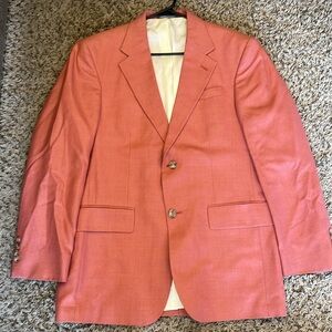 Oscar de la Renta Silk Wool Blend 2 Button Sport Blazer Size 40 Regular